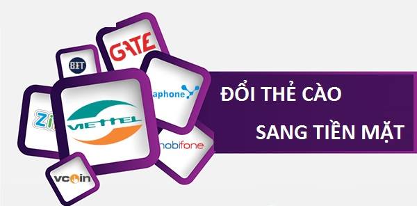 Đổi thẻ cào Viettel, Mobi, Vina sang tiền mặt uy tín tại doithe360.com